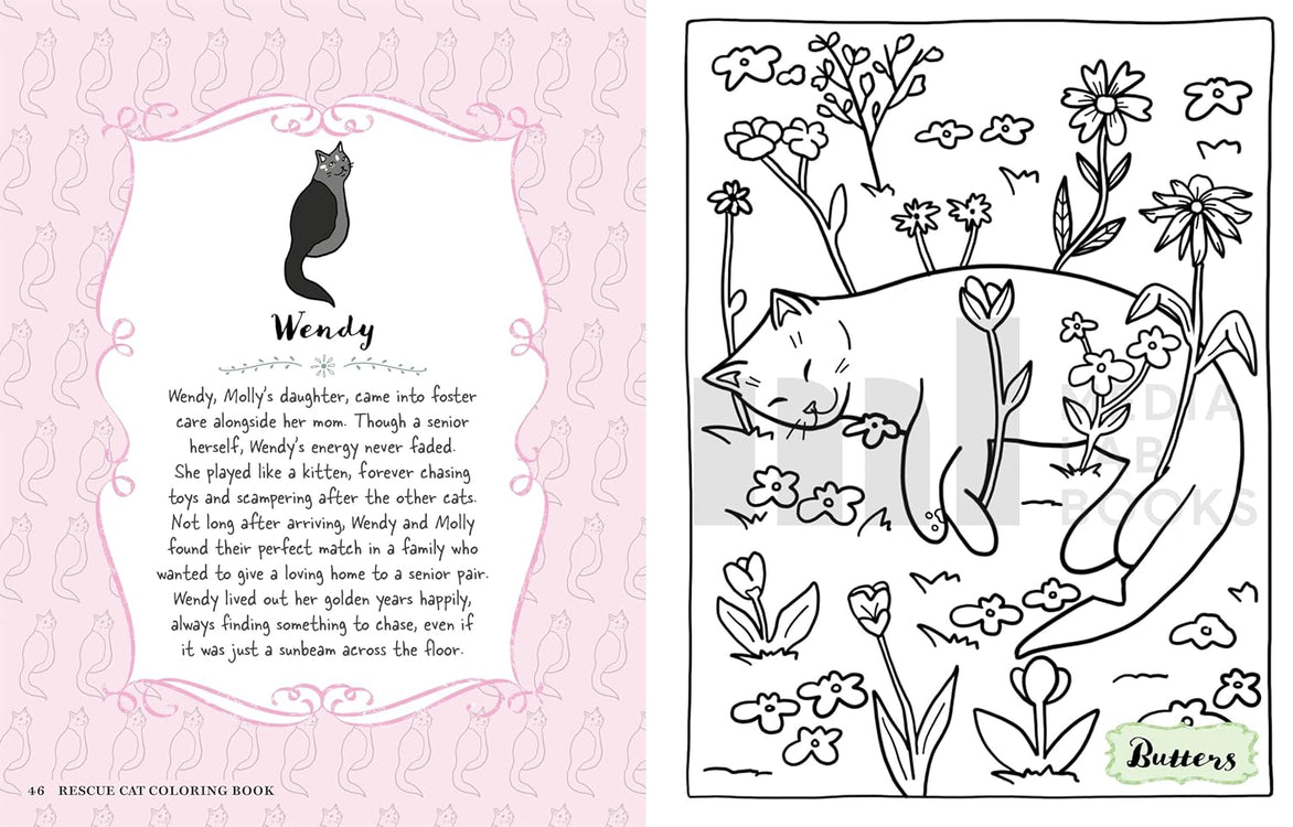 Rescue Cat Coloring Book: Featuring Adorable, Real-Life Rescues! (Paperback)