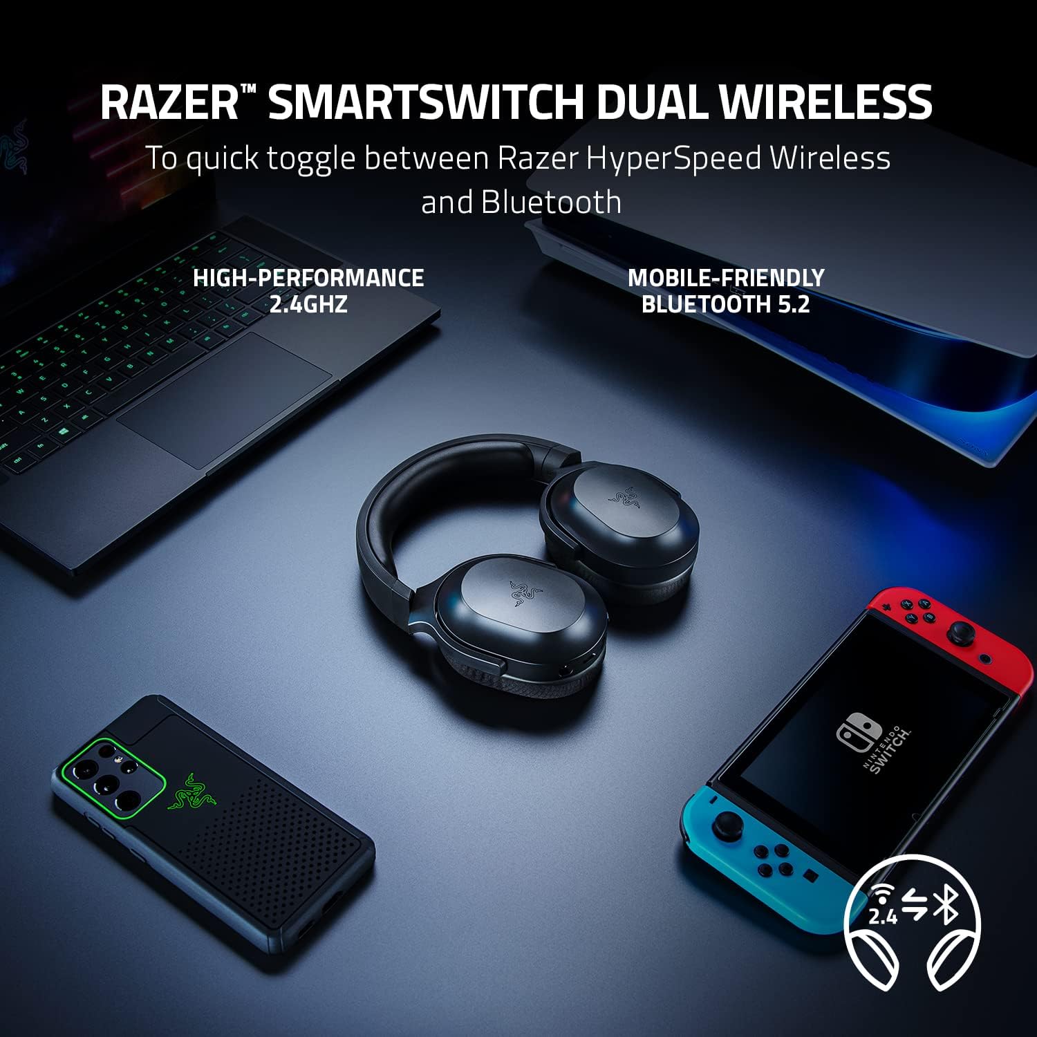 Razer Barracuda X (2022) - Wireless Multi-Platform Gaming and Mobile Headset