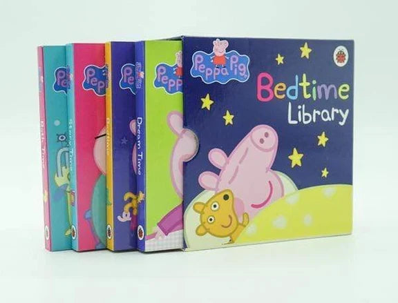 Peppa Pig 4 Board Books Set Bedtime Library Collection (Board Book)