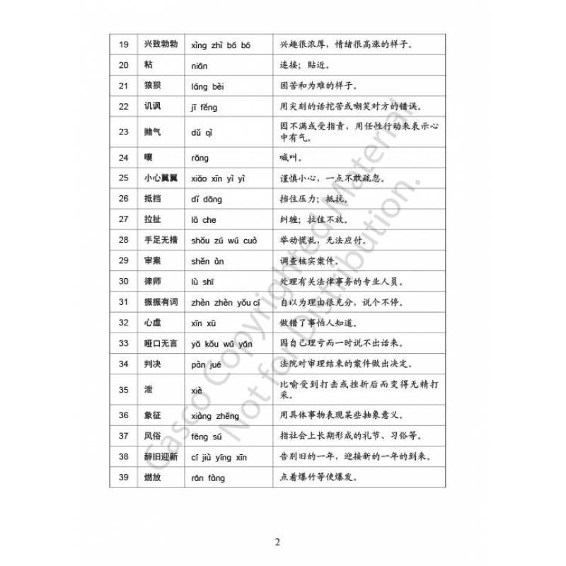 O Level Chinese Vocabulary Practice