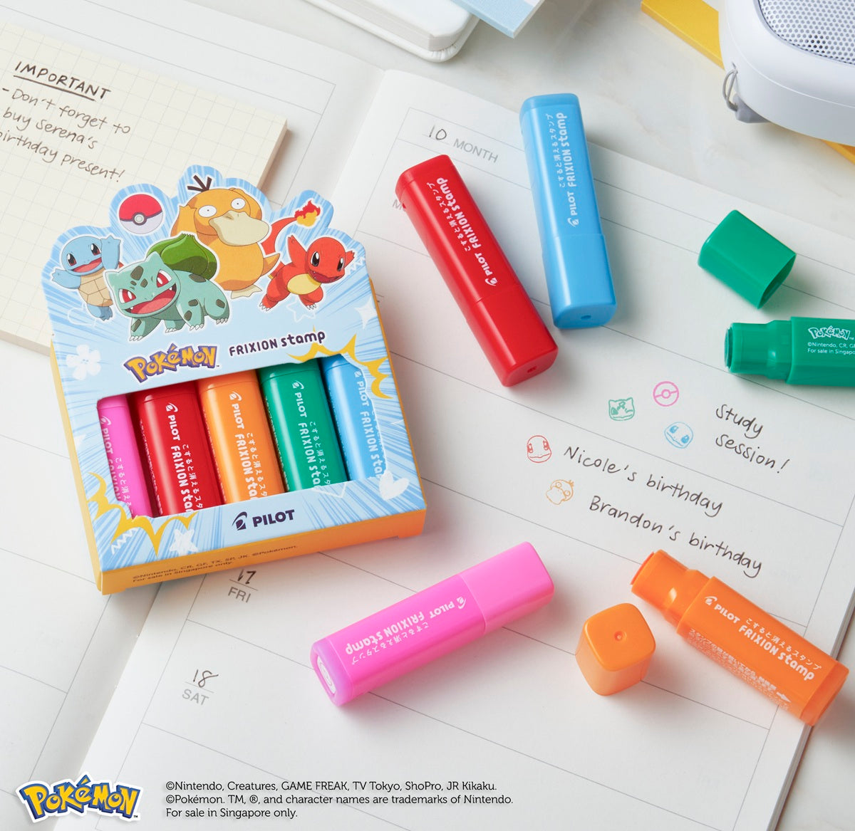 Pilot Frix Stamp Pokemon S5 SPF12BLPKS5