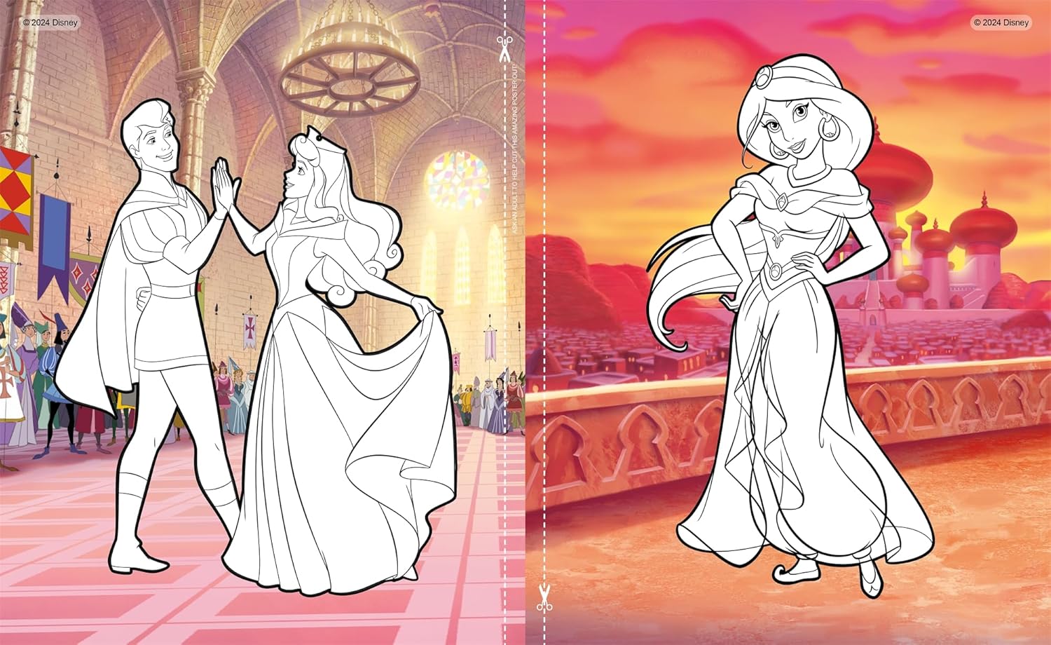 Disney Princess: 5 in 1 Colouring (Paperback)
