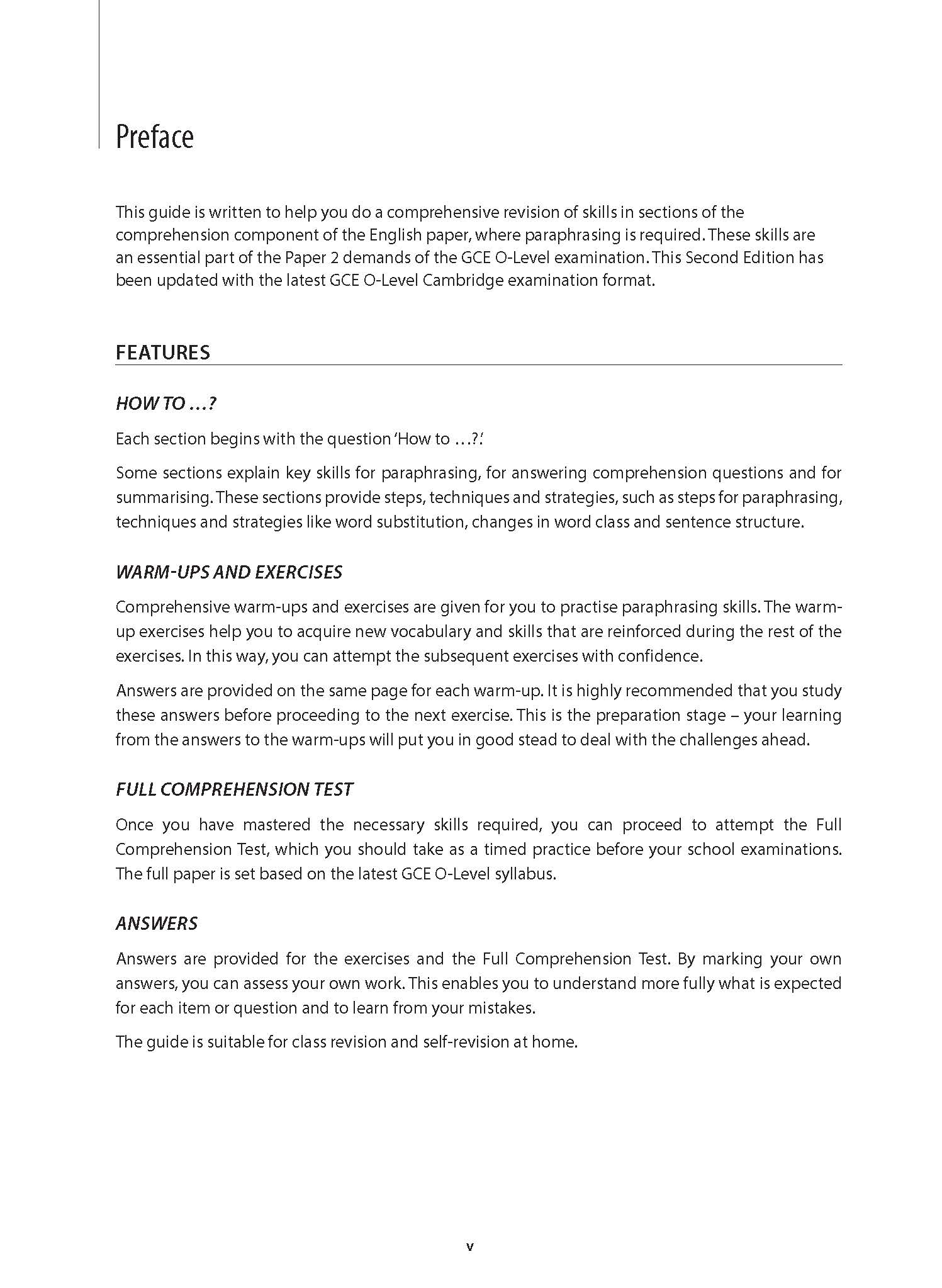 Key Guide O-Level English: Mastering Paraphrasing Skills (2nd Edition)