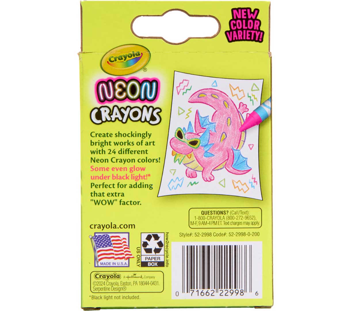 Crayola Crayons Neon 24's 522998