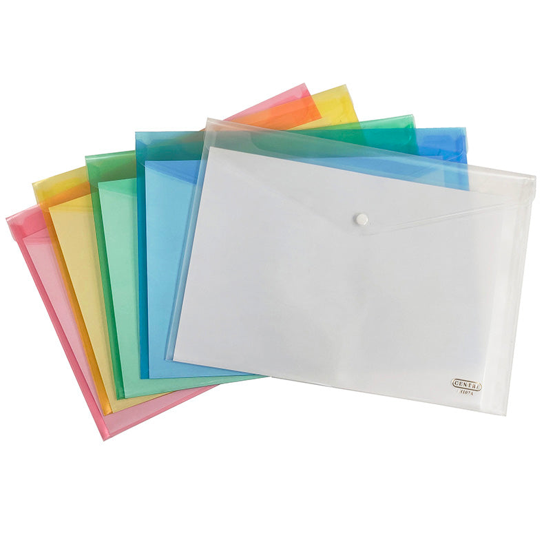 Centre Translucent Button Bag Document Holder A4 5s