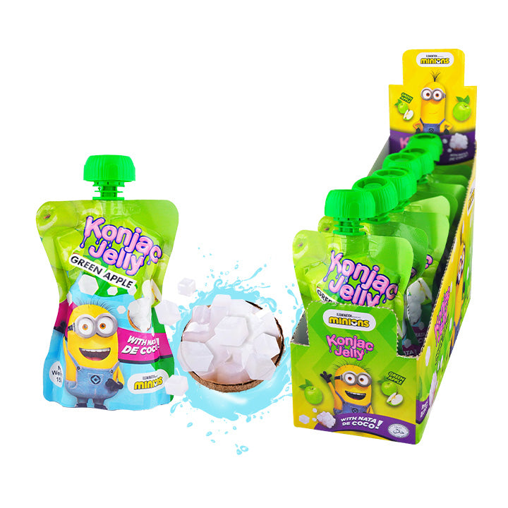 Minions Konjac Jelly With Nata De Coco – Green Apple