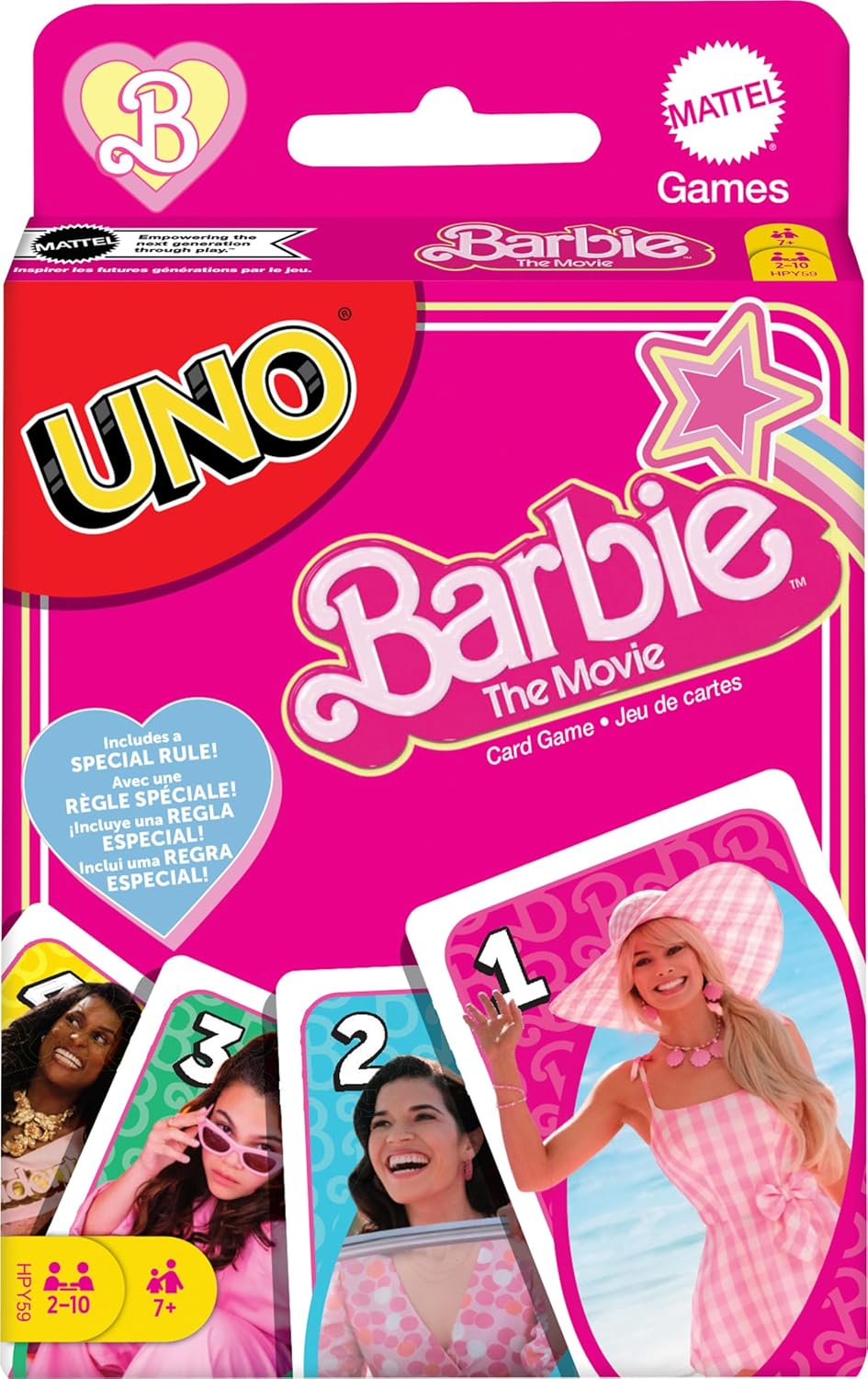 MATTEL UNO BARBIE THE MOVIE CARD GAME