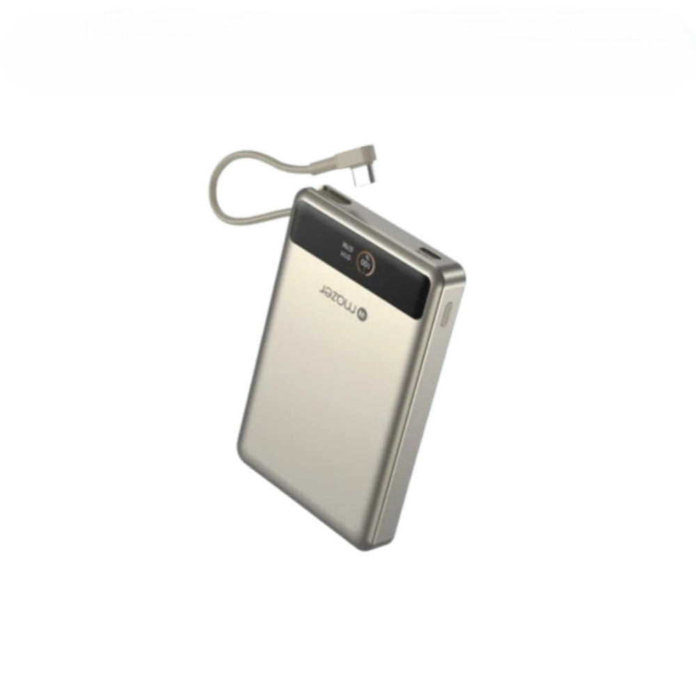 Mazer MagLink70 Qi2 Wireless Powerbank with 30W Cable (Natural Titanium)