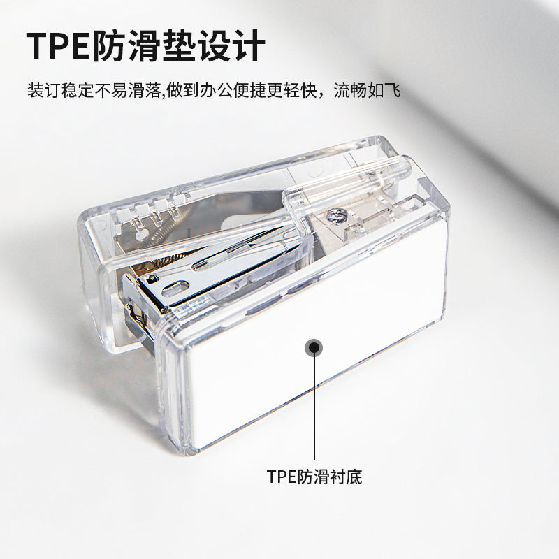 DELI NUSIGN MINI STAPLER TRANSPARENT NS083F