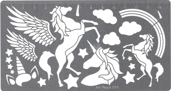 Faber-Castell Stencil AP019, Unique Unicorn-429943