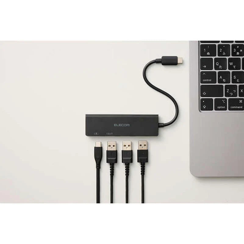  Elecom U3HC-H040PBK USB-C Hub 4 Ports 5GBPS