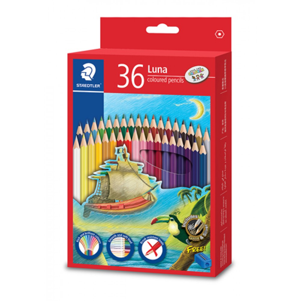 STAEDTLER LUNA COLOURED PENCILS - 36 COLOURS