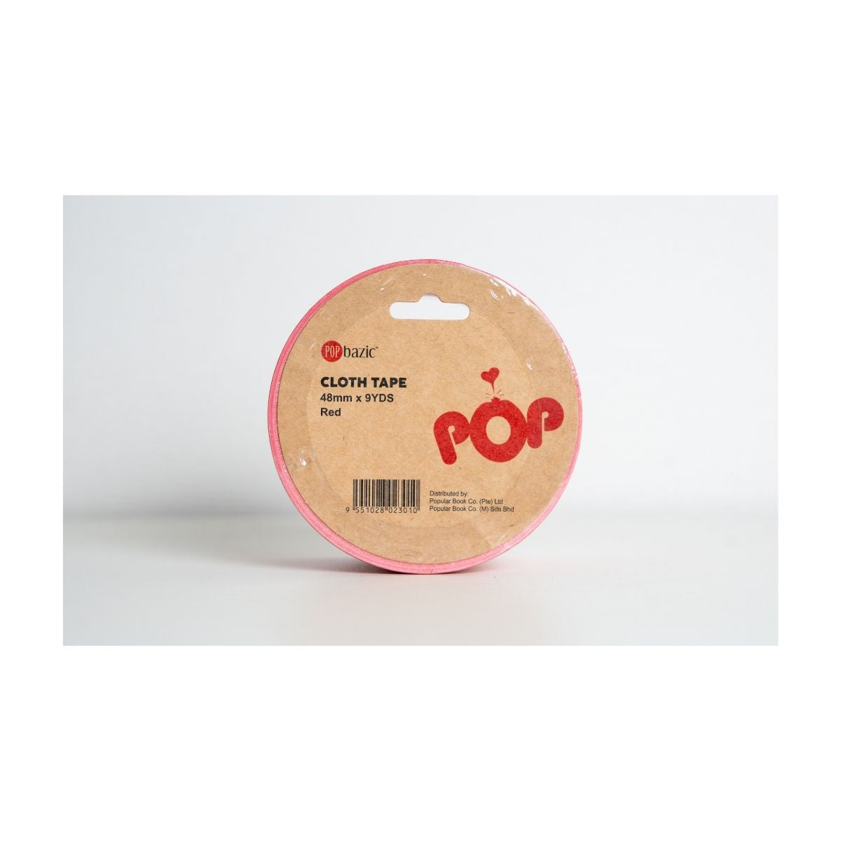 Pop Bazic Cloth Tape 48mm x 9 Yards - Red