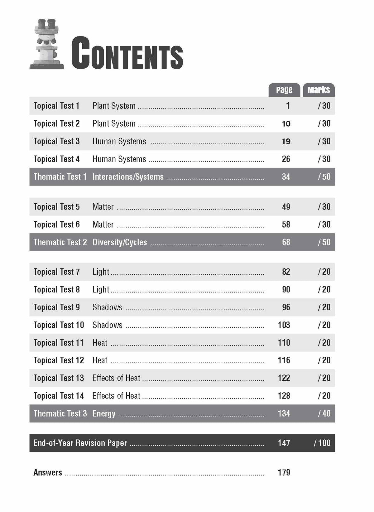 Primary 4 Science Topical And Thematic Tests