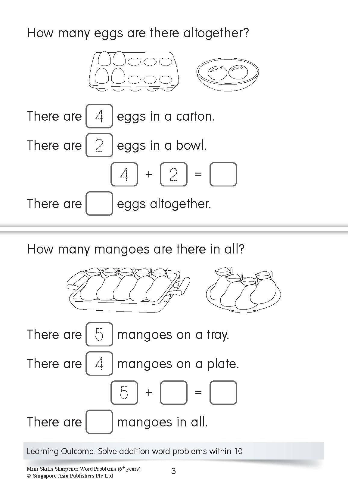 K2 Mini Skills Sharpener WORD PROBLEMS (6+ Years)