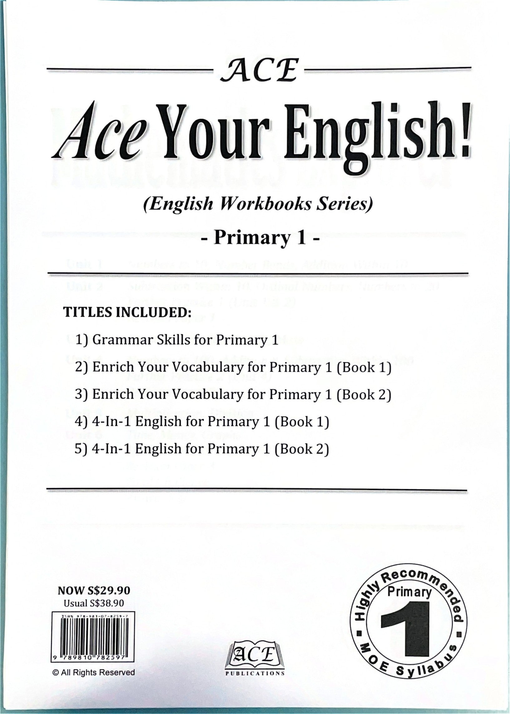 Ace Your English! (English Workbooks Series) – Primary 1