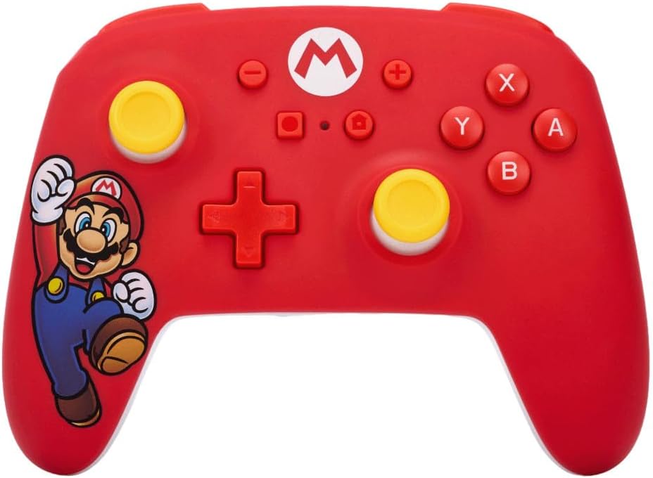 PowerA Wireless Controller for Nintendo Switch, Nintendo Switch OLED - Mario Joy (Officially Licensed)