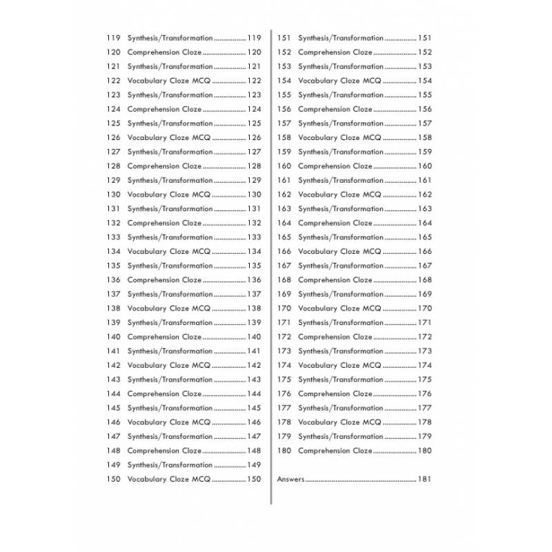 How to Score Synthesis/Transformation Comprehension Cloze Vocabulary Cloze 5