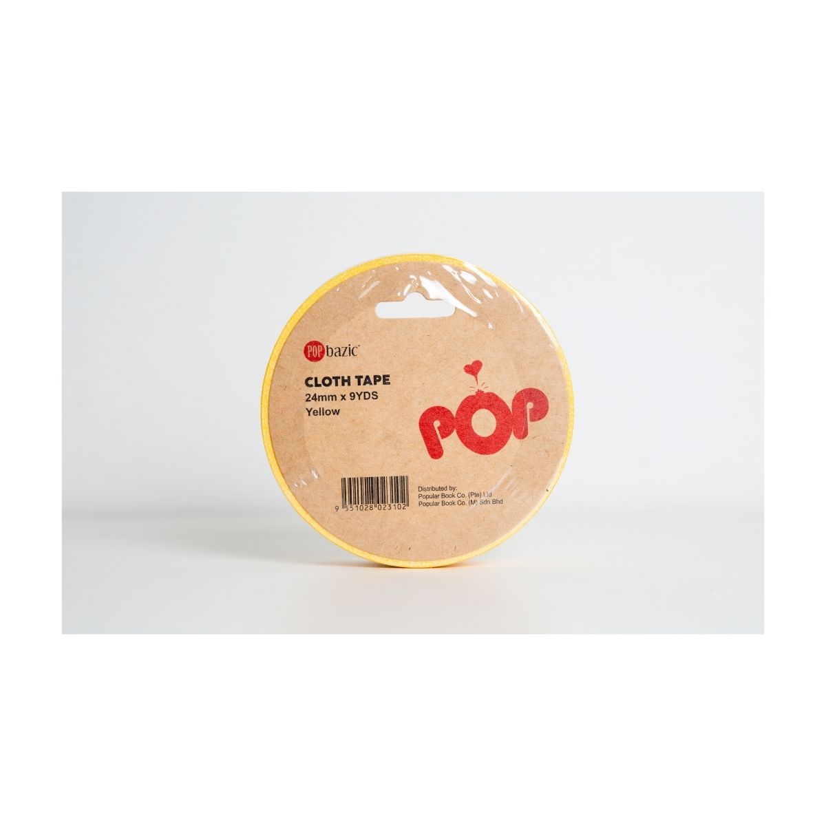Pop Bazic Cloth Tape 24mm x 9 Yards - Yellow