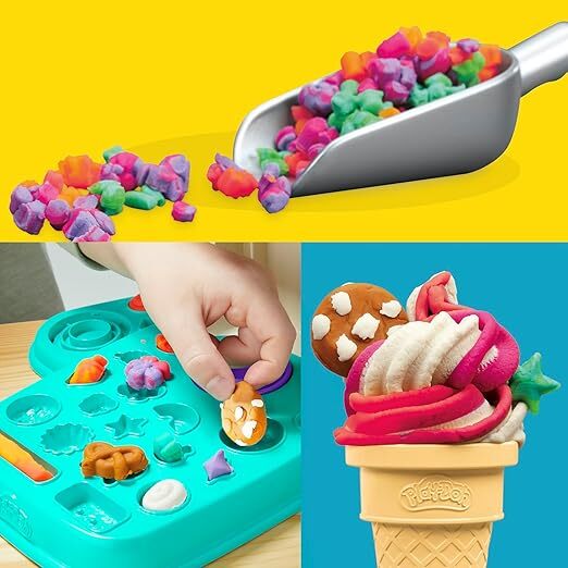 HASBRO PLAYDOH RAINBOW SWIRL ICE CREAM PLAYSET