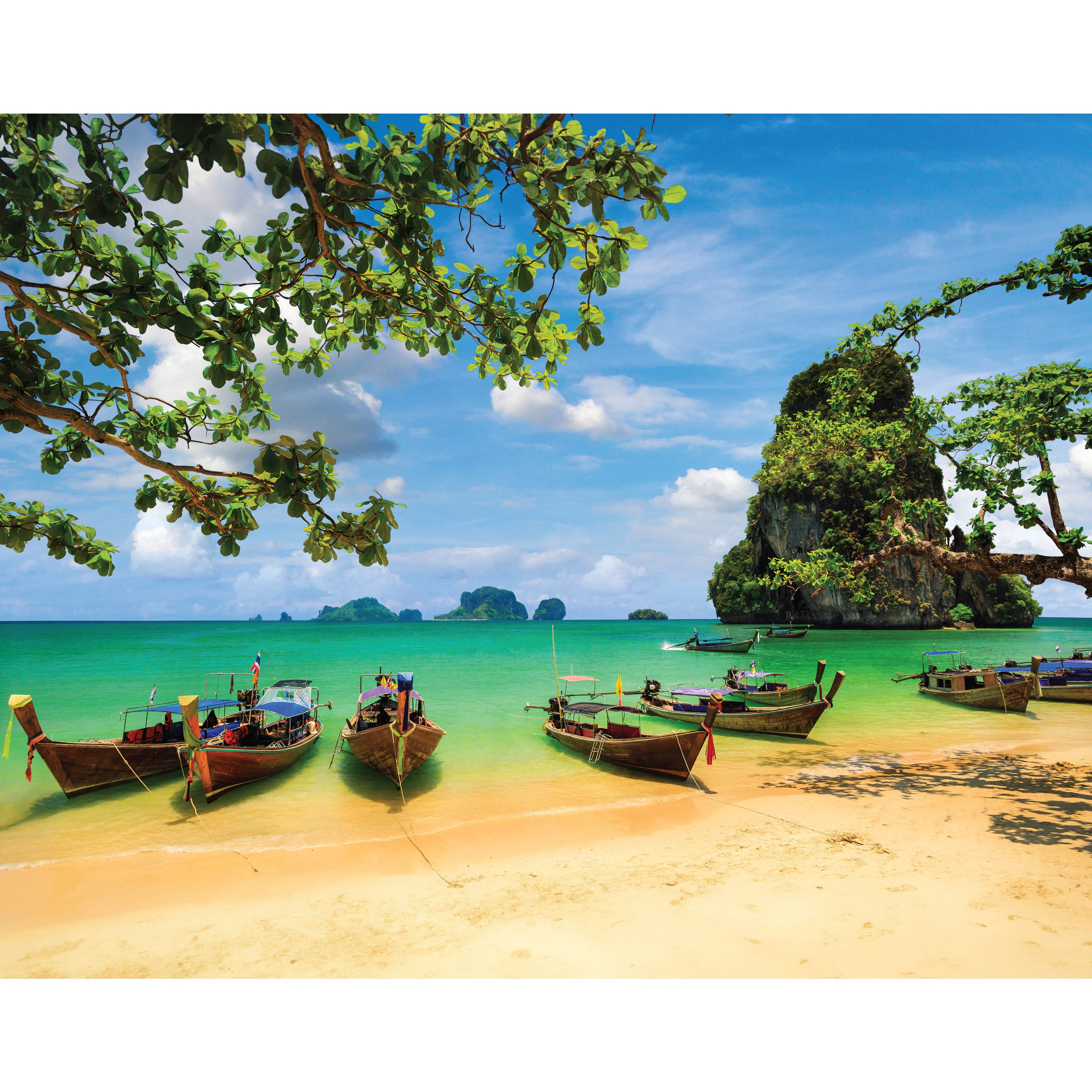 HINKLER MINDBOGGLERS 1000 PIECE JIGSAW PUZZLE LONGTAIL BOATS KRABI THAILAND