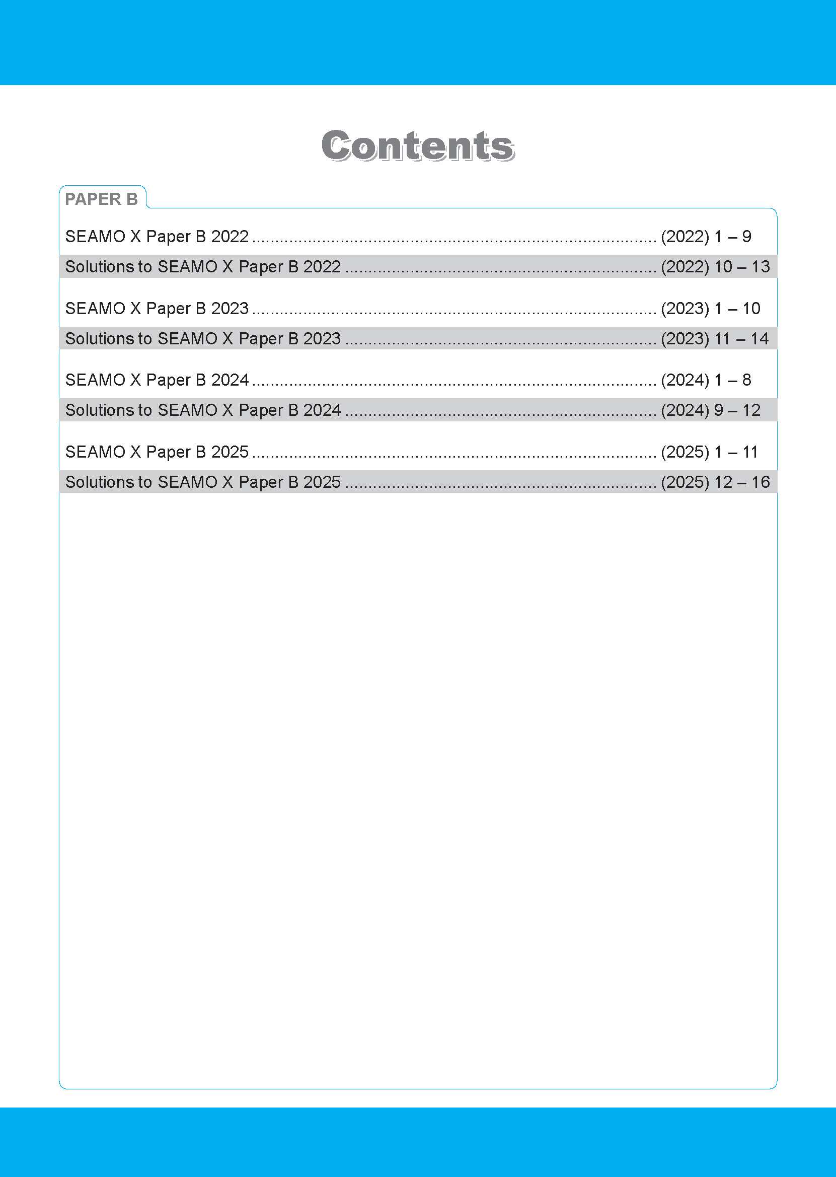 Primary 3&4 SEAMO Math Olympiad International Competition Preparation Paper B (SEAMO 2016-2024 + SEAMO X 2019-2025)