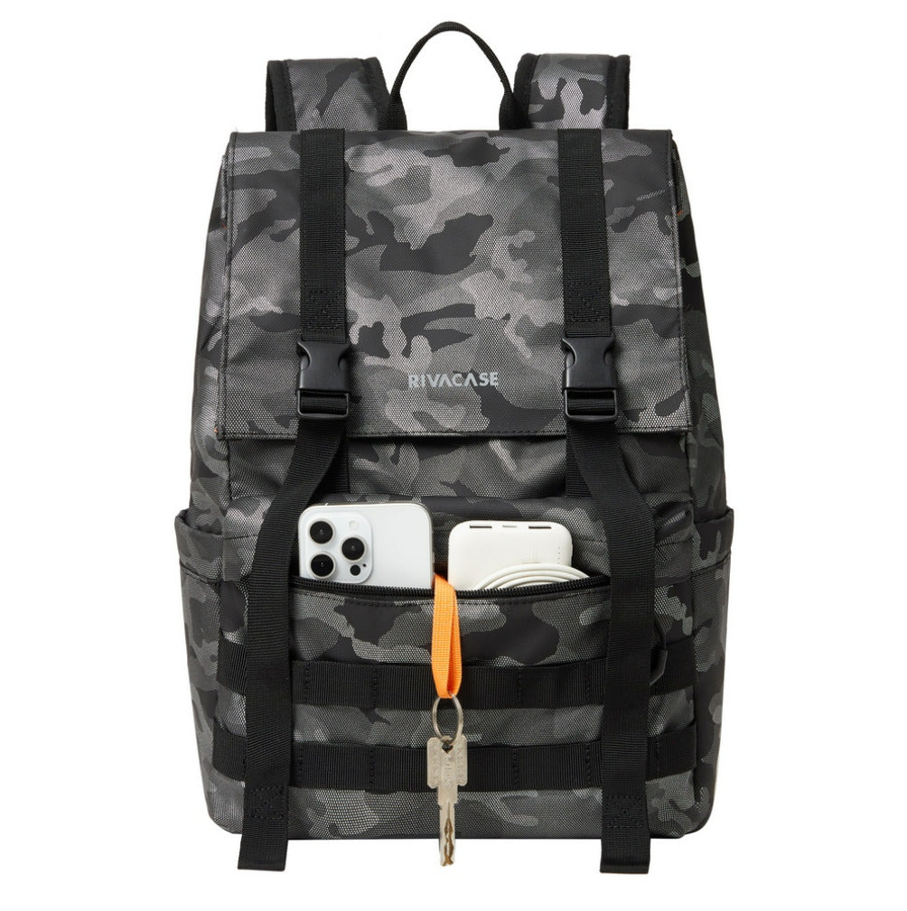 Rivacase 7621 Sherwood-ECO 15L Rolltop Backpack 15.6" - Grey Camo 