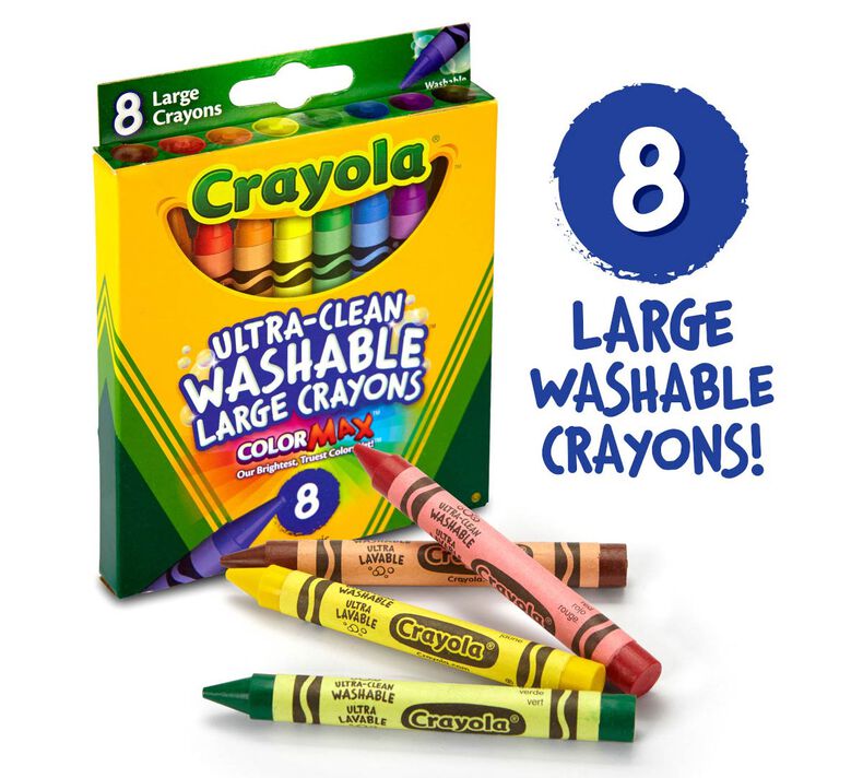 Crayola Ultra Clean Washable Large Crayons 8'S 523280