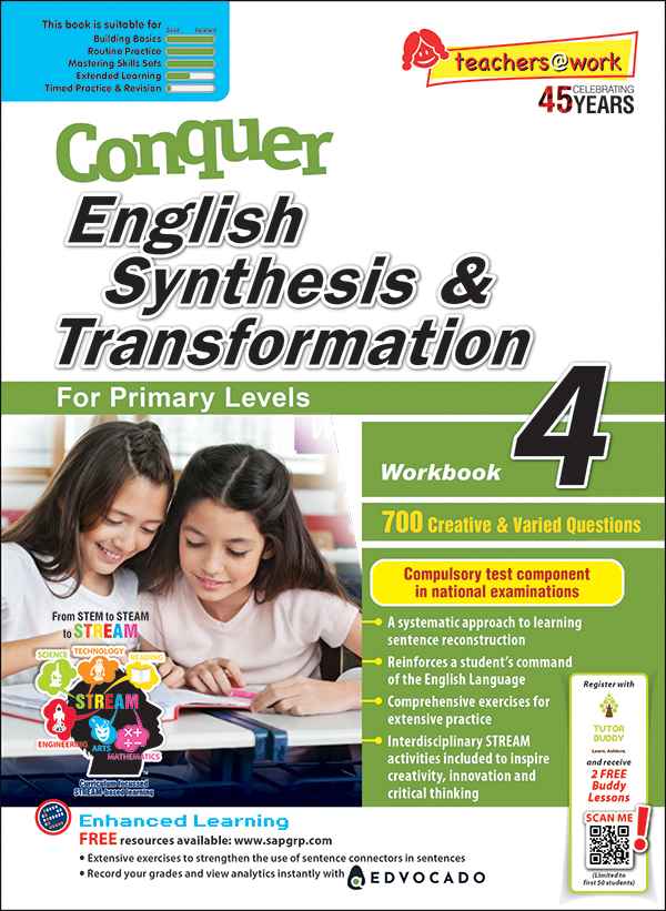 Primary 4 Conquer English Synthesis & Transformation Workbook 4-4th Edition