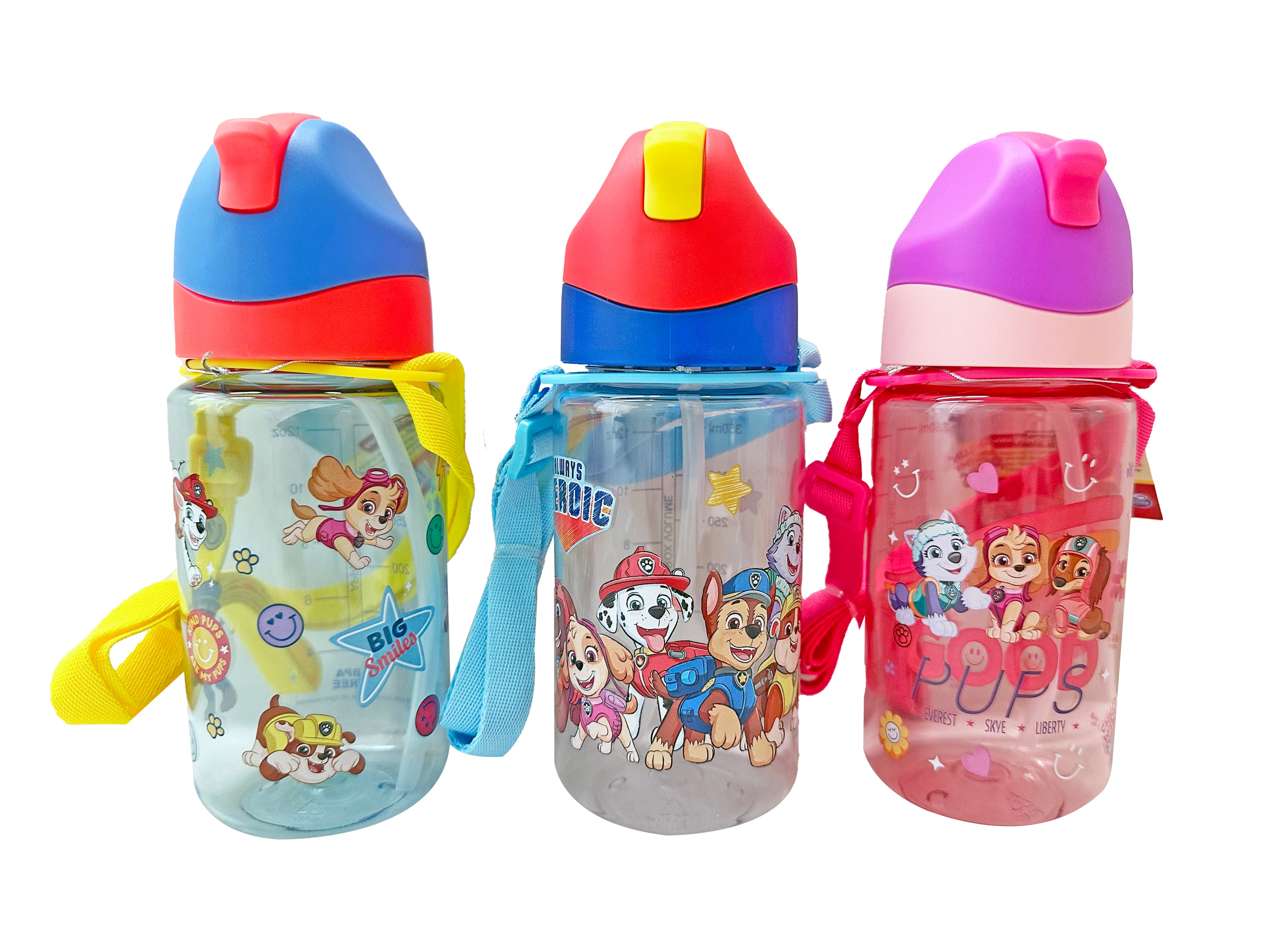 PAW PATROL WATER BOTTLE WITH STRAW 420ML BIG SMILE