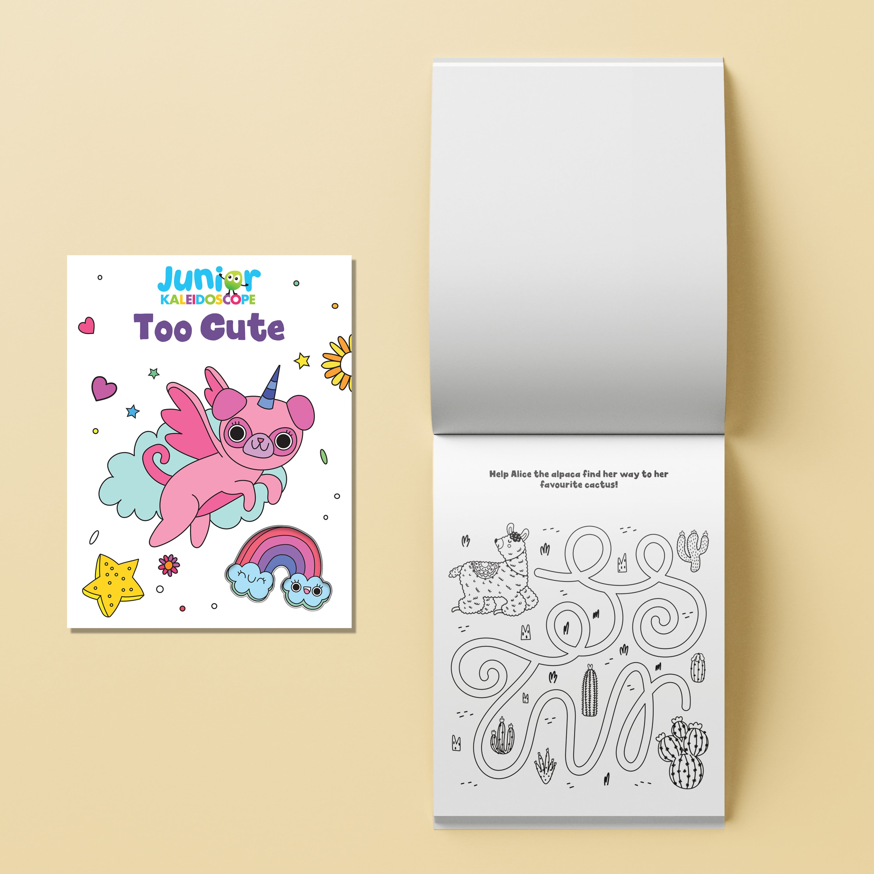 Jr Kaleidoscope Colouring Kit Too Cute