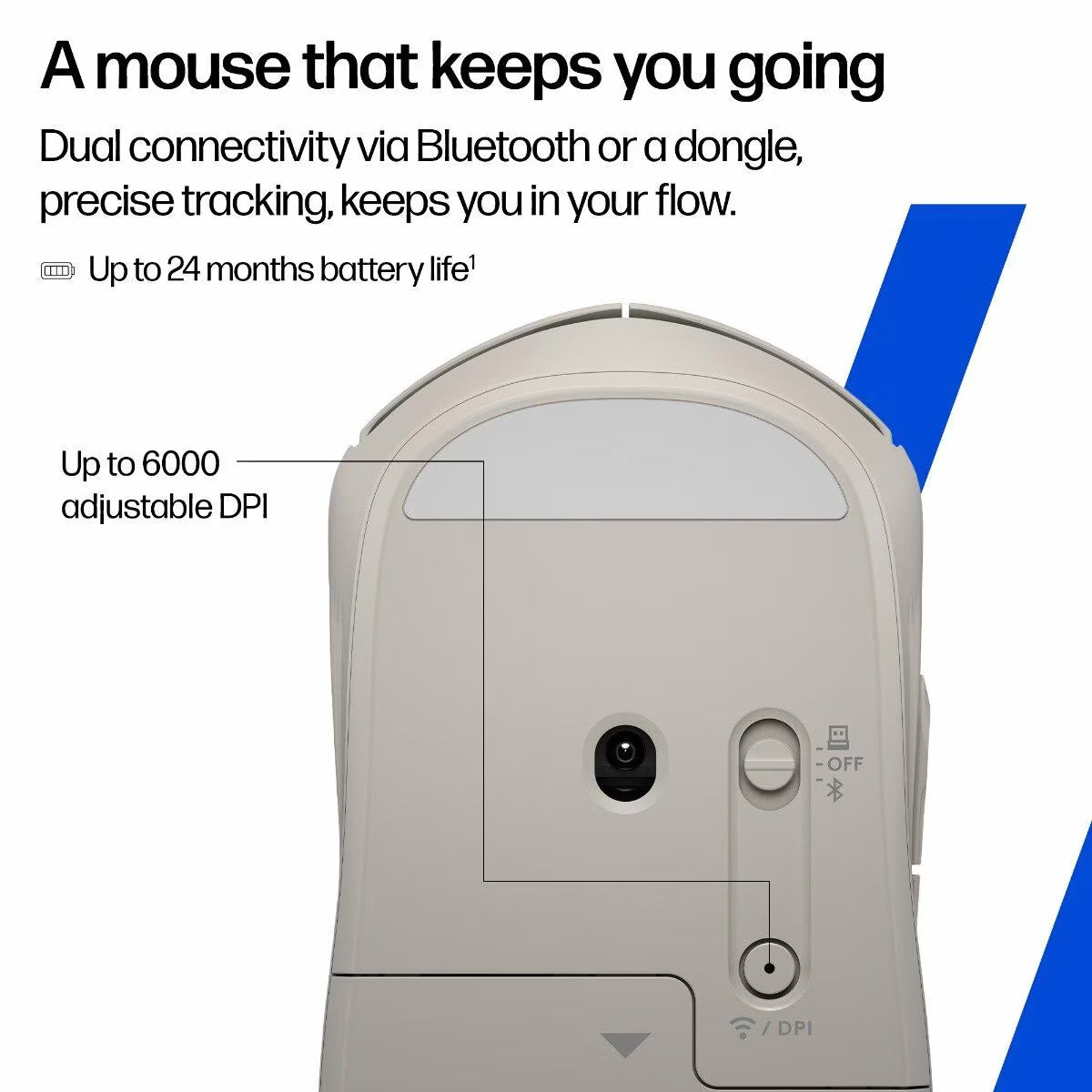 HP 400 Quiet Wireless Mouse (Maple)