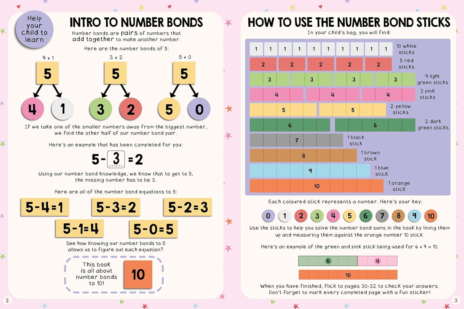 Bright Bee Number Bonds Activity Book Bag