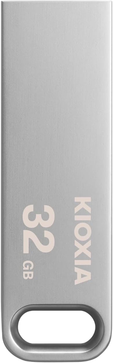 Kioxia LU366S032GG4 USB ThumbDrive U366 Slim Metal Flash Drive, USB 3.2, 32GB
