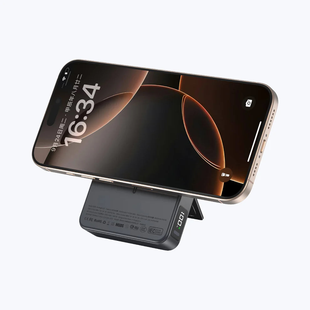MagAir20 10000 mAh Magnetic Wireless Power Bank (CCC Certified) - BlackGrey