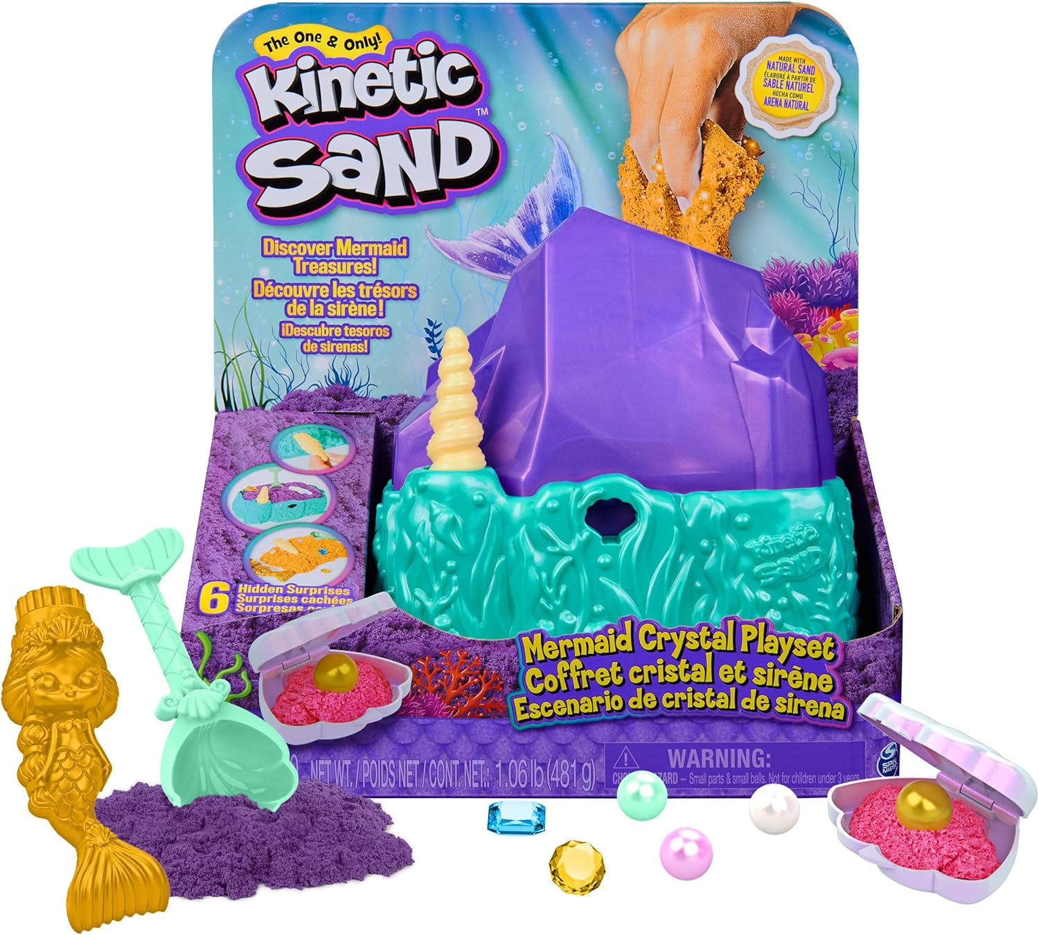SPIN MASTER KINETIC SAND MERMAID CRYSTAL PLAYSET