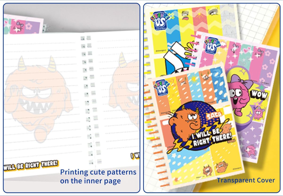 Strange Us A6 Spiral Notebook With Sticky Note