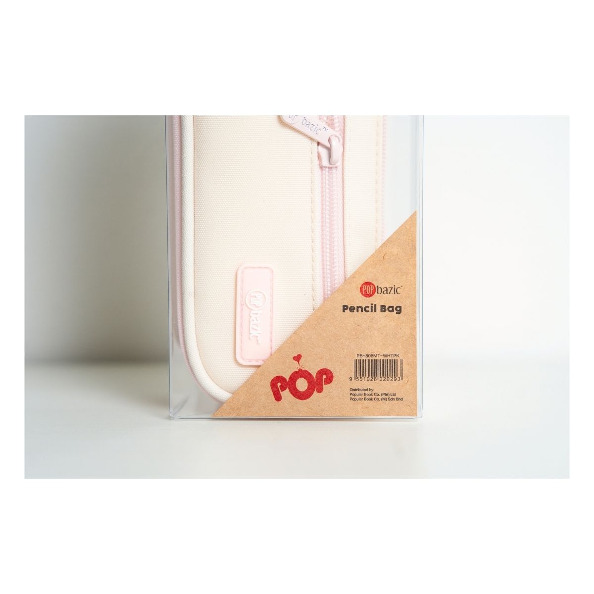Pop Bazic Double Zip Pencil Bag (Pink) - PB-806MT-PINK