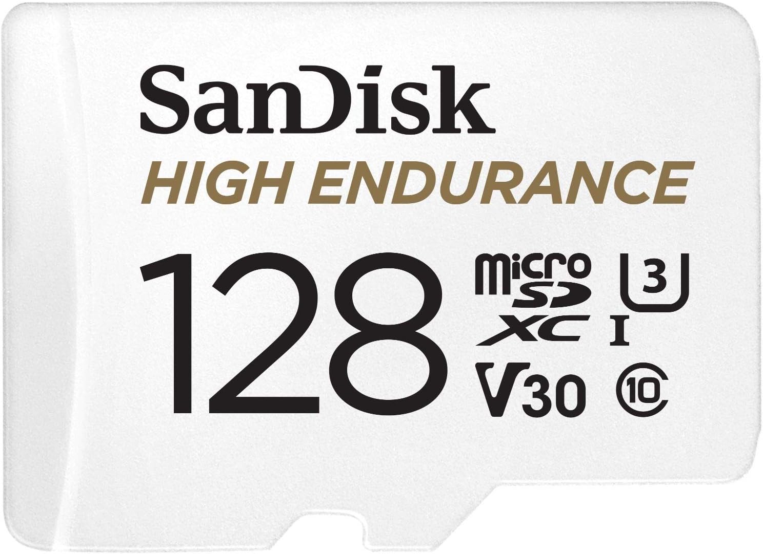 SanDisk High Endurance 128GB microSDXC card with Adapter for dash cams and security cameras, Black - SDSQQNR-128G-GN6IA