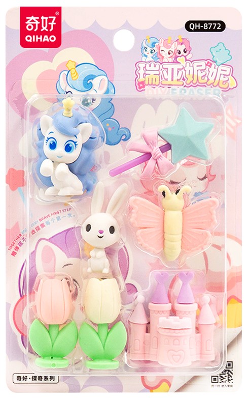 Unicorn Eraser Set – 7pcs Set