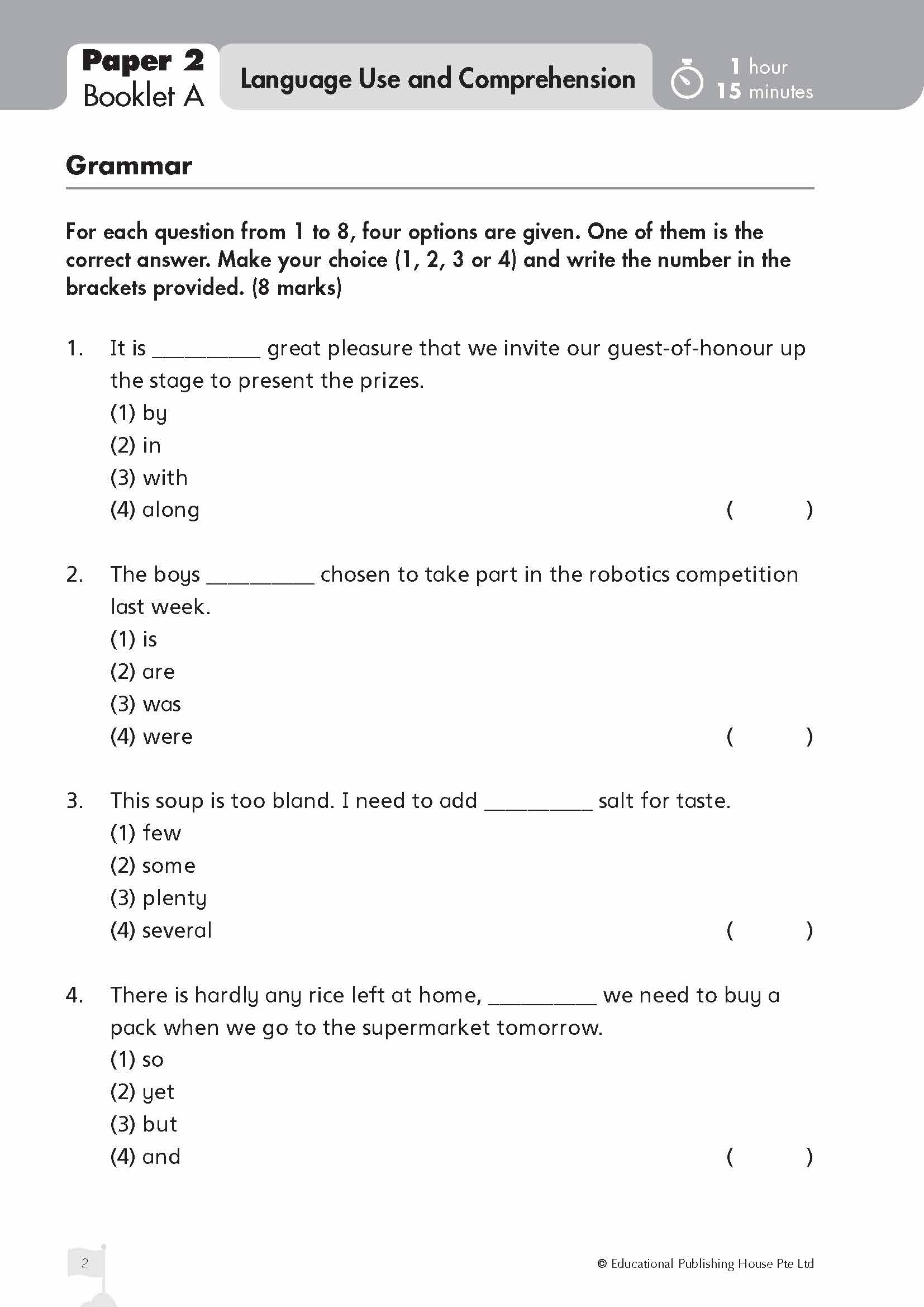 Primary 3 English Top The Class Term/Semestral Papers QR