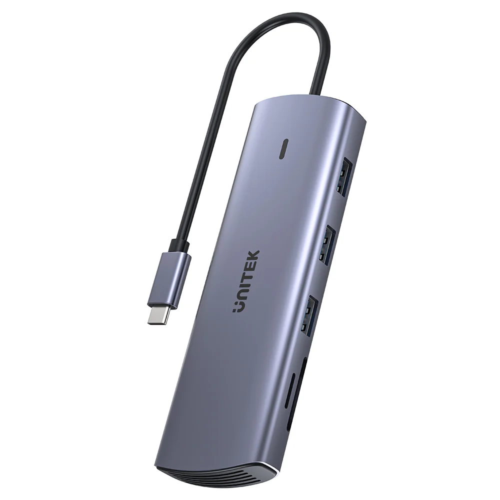 Unitek D1113A 9-in-1 USB-C Hub with Dual Display, Dual Card Reader and 100W PD
