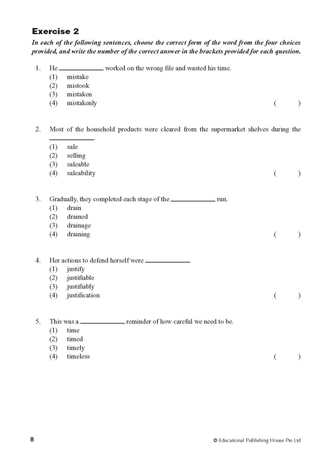 Secondary 2( Express ) Intensive Vocabulary Drills