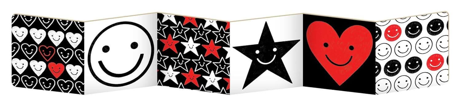 Baby Faces (A Tummy Time, High Contrast, Accordian Board Book with Mirror for infants) (Tummy Time Tales)