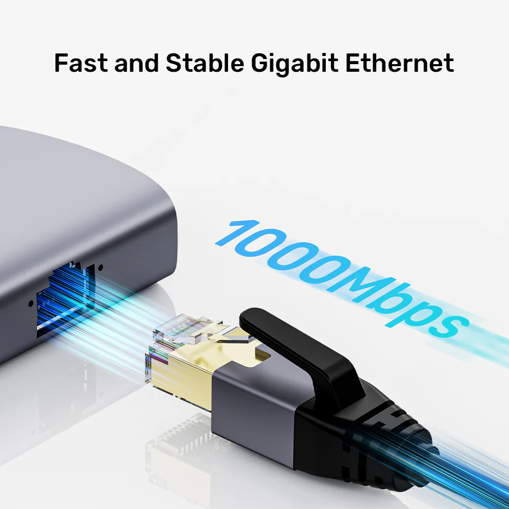 Unitek D1113CGY01 uHub H6+ 6-in-1 USB-C Hub with PD 100W