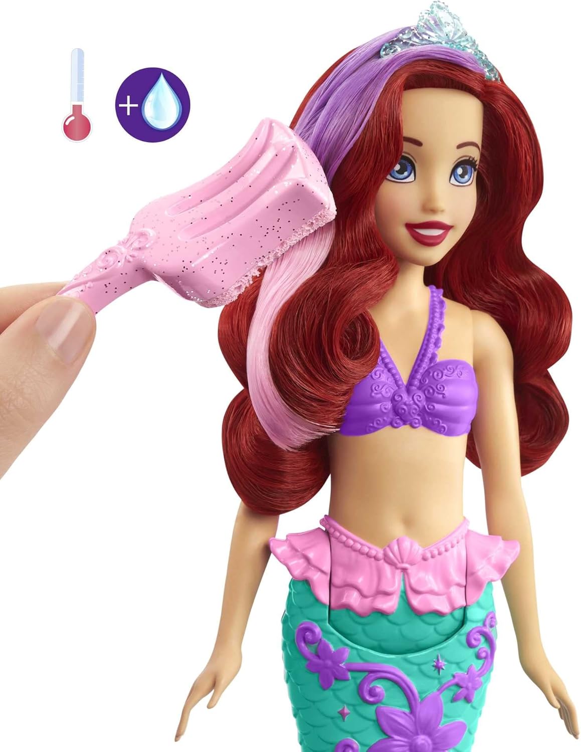 MATTEL DISNEY PRINCESS ARIEL CHANGES COLOR DOLL MERMAID PRINCESS