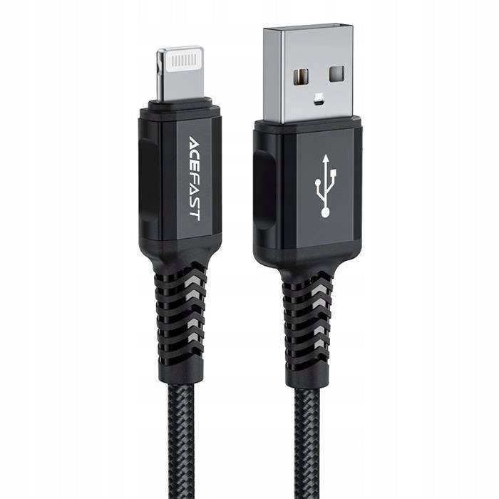 Acefast Kabel Mfi USB Lightning 1,8m 2,4A Czarny
