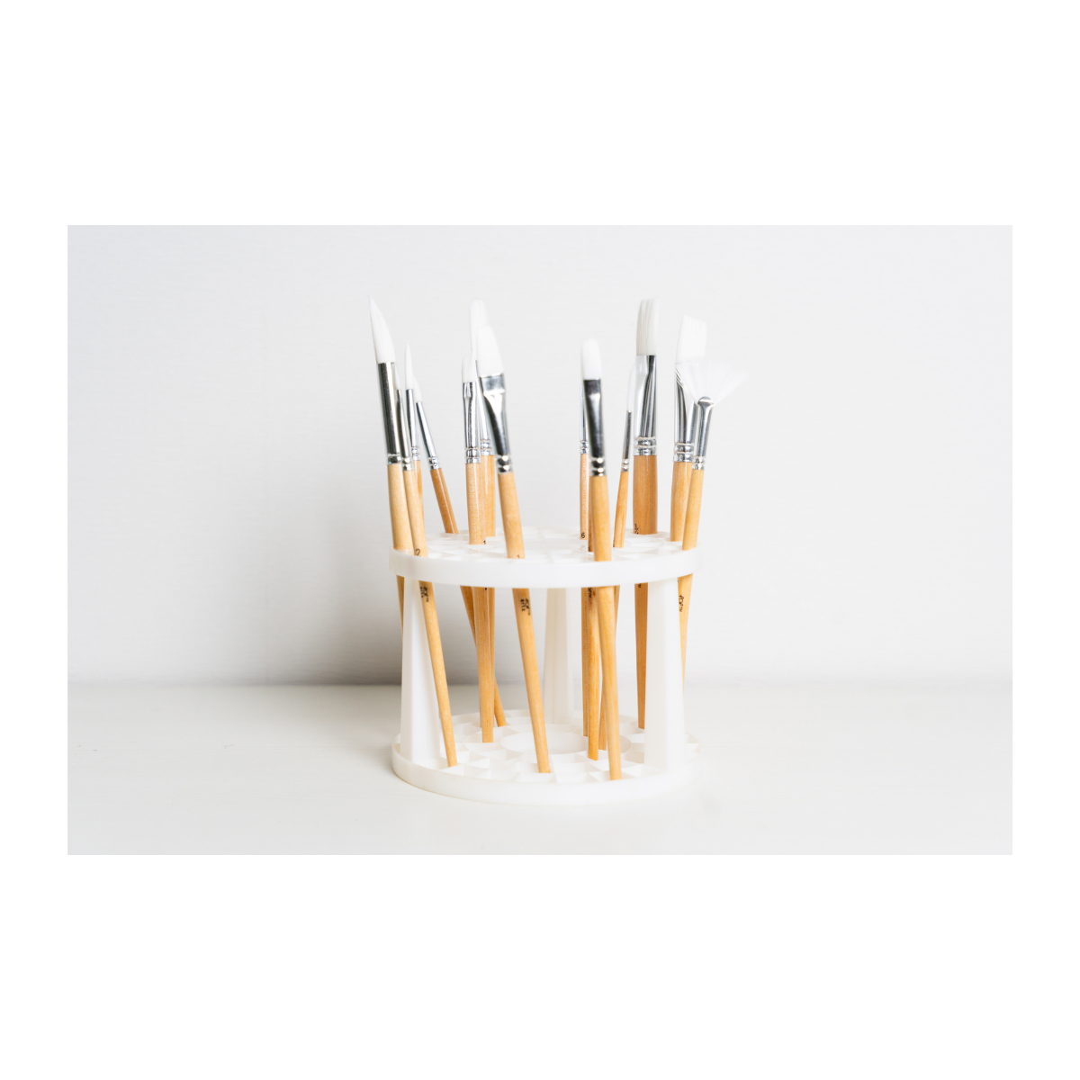 Pop Artz Paint Brush Set - 15 Pieces with Holder (A1000748-2)