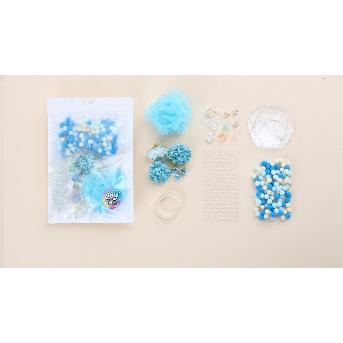 Ita Bag Diy Material 7'S Set - Blue