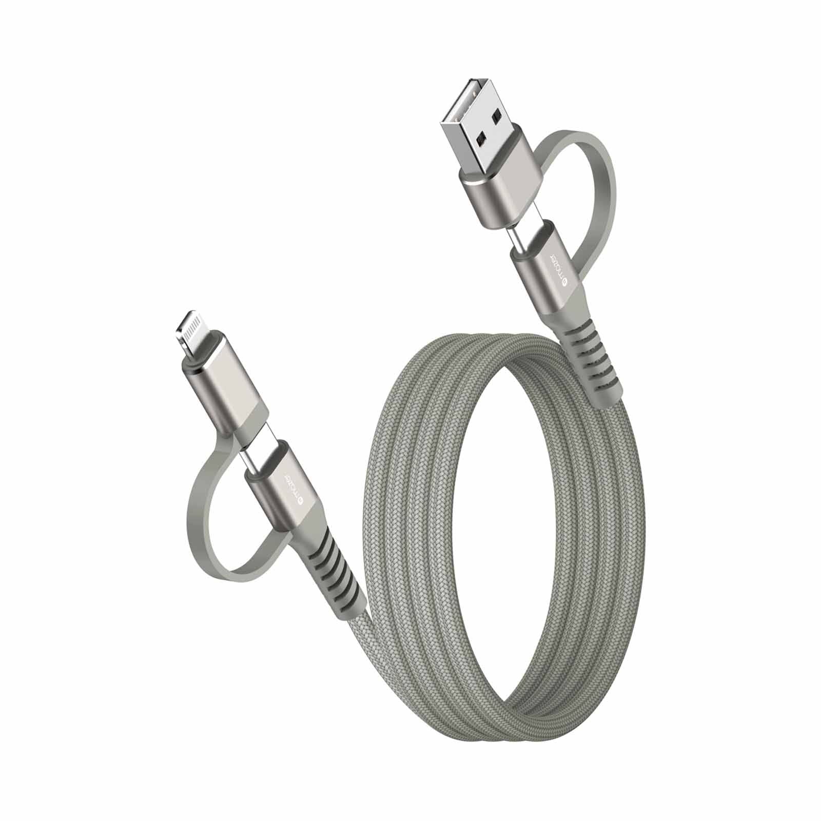 Mazer M-Cobra-C61DUO 60W 1M Fast Charging Cable - Titanium